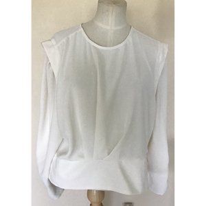 Express Women’s Ivory Cropped Long Sleeve Top size XL